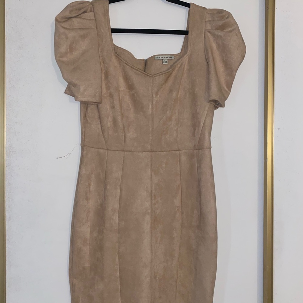 Suede tan dress